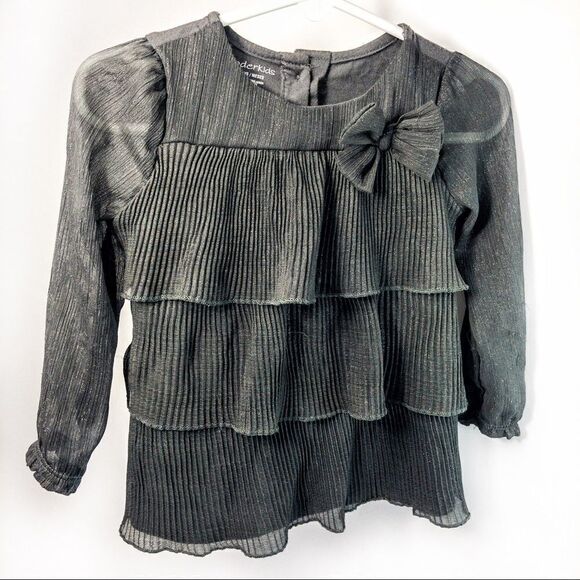 Wonderkids GrayTiered Ruffle Dress Sz 18m - Picture 2 of 10